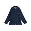 Uniqlo Однотонная повседневная джинсовая куртка Унисекс куртки Синий 456744-66
