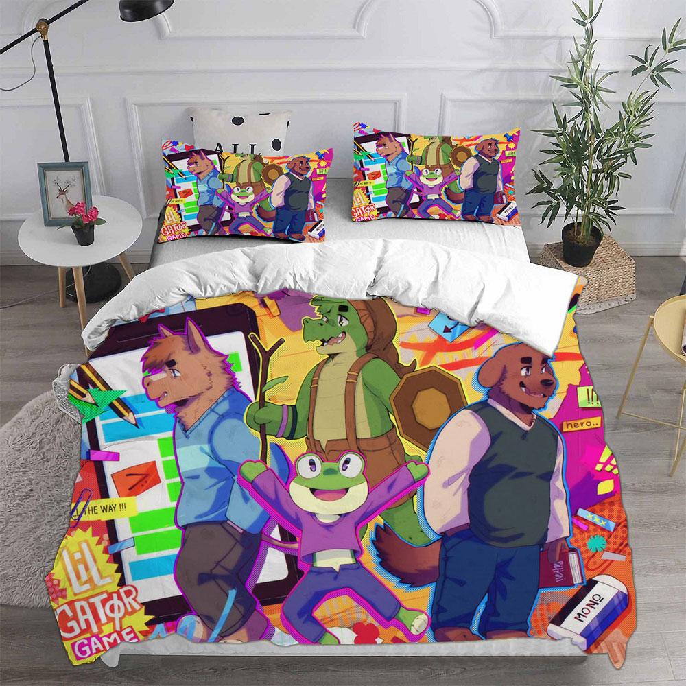 Lil Gator Game Bedding Sets Comforter Quilt Bed Cover Duvet Cover Pillow Case 2-3 Pieces Sets Kids Adult Size