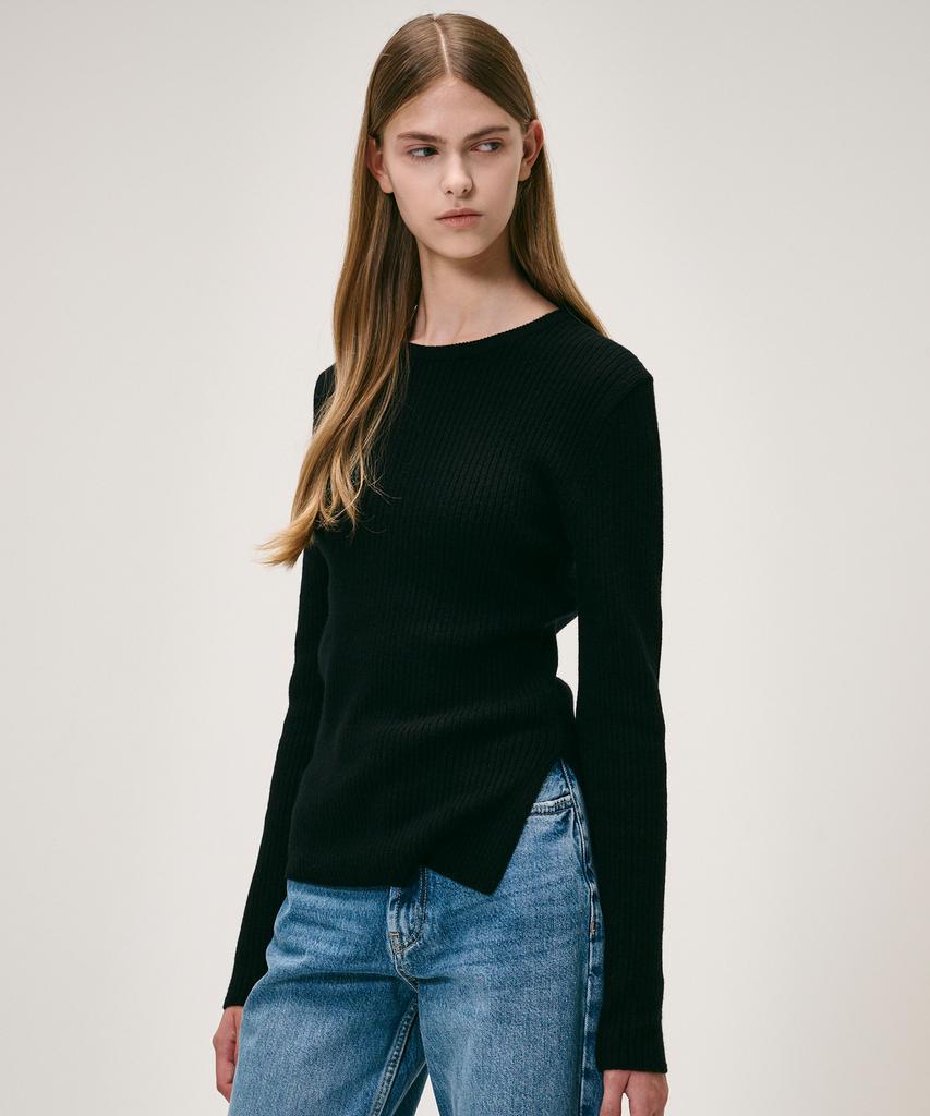 KEI CURRENT Rib Sweater_Black