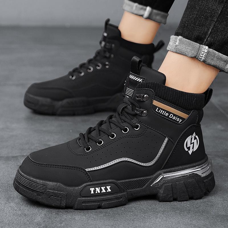 Инструментальная локомотивная обувь мужские повседневные ботинки мартин с высоким верхом мужская обувь осень и зима британский стиль мужская трендовая обувь 2024 новое