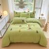 Набор из четырех предметов из утолщенного хлопка с начесом из чистого хлопка с вышивкой в ​​стиле ins, пододеяльники