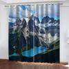 Curtains for Windows Living Room 3D Beautiful Waterfall Mountain Landscape Scenery Printed Curtains for Bedroom 2pcs Boys Girls