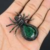 Emerald Pendant, 999 Copper Wire Wrapped Pendant Gemstone Jewelry, Handmade Pendant Amazing Jewelry, Gift For Her