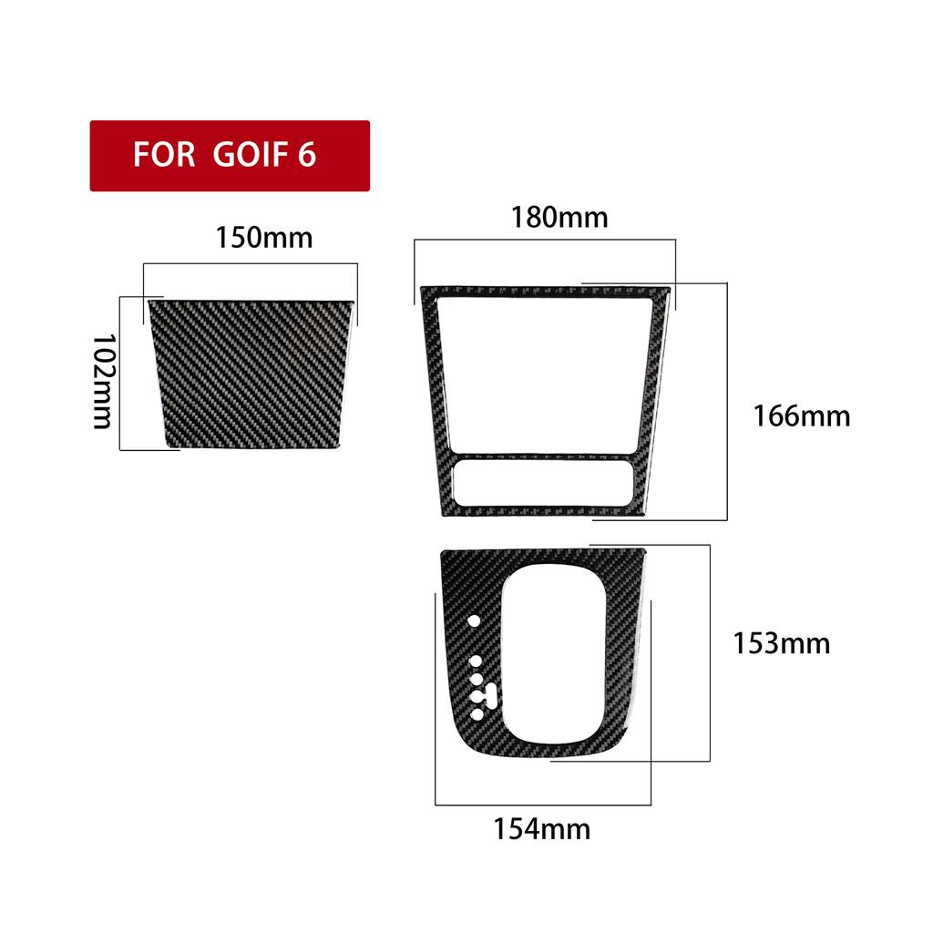 Замена автомобильных внутренних наклеек из углеродного волокна для VW Golf 6 GTI R MK6 2008-12(Стиль А, левый привод)