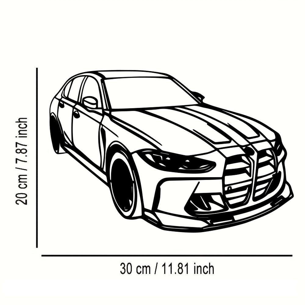 Modern Luxury Car 1pc Metal Wall Art - Sleek Black Iron Design with, Perfect for Office, Living Room, Bedroom, Terrace, Kitchen