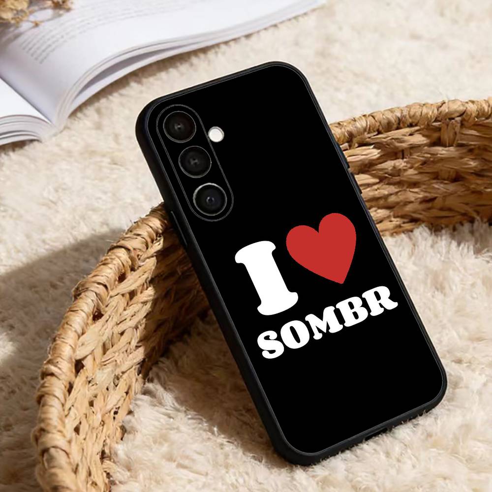 Singer Sombr Перфорированный чехол для телефона Samsung Galaxy A20, 21s, 22, 31, 32, 52, 53, 72, 73, 80, 91 Мягкий черный корпус