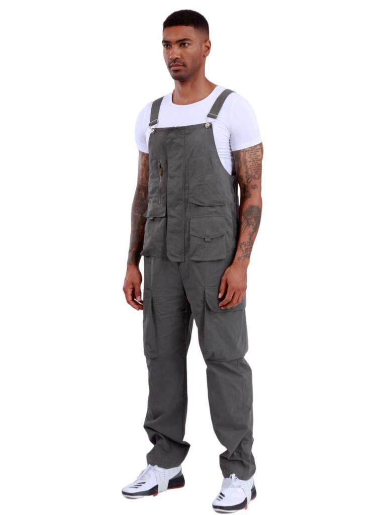 2025 Nijiang мужской ретро-комбинезон цвета хаки с эффектом потертости