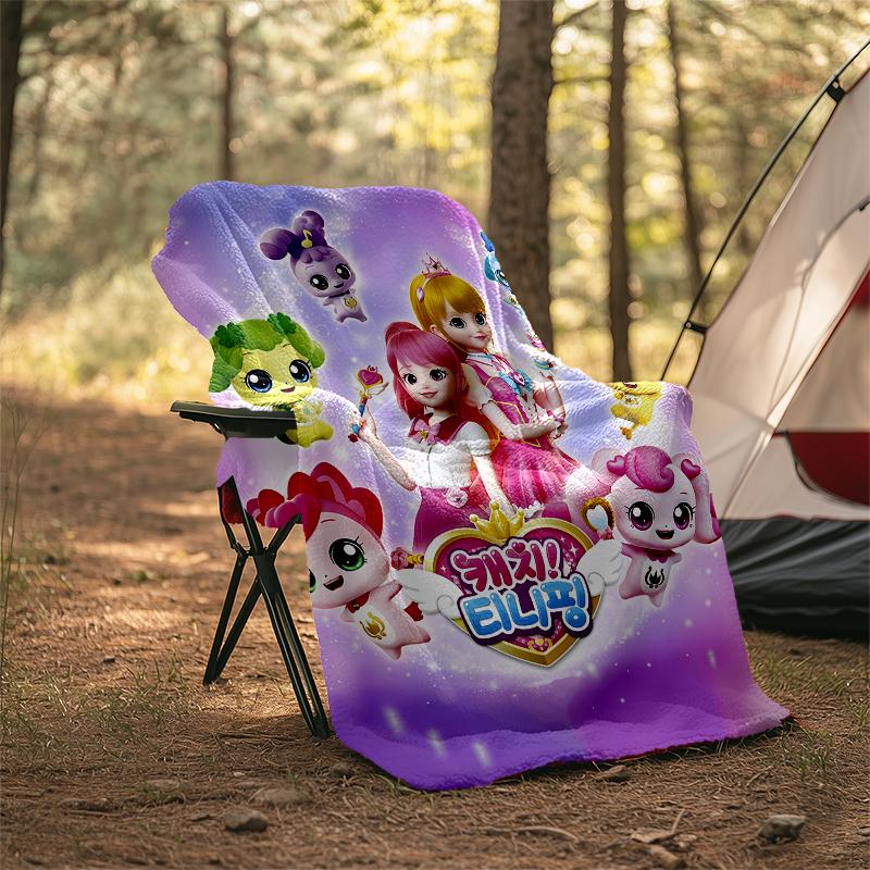 Twinkle Catch Teenieping Theme Printed Blanket - Perfect for Couch, Bed, Travel & Outdoor Use | Machine Washable, Cozy & Durable.