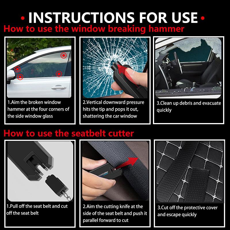 UWGK8 Car Safety Hammer Glass Window Breaker Emergency Escape Tool For BMW M Performance E36 E46 E60 E90 E91 E92 E93 F30 F20