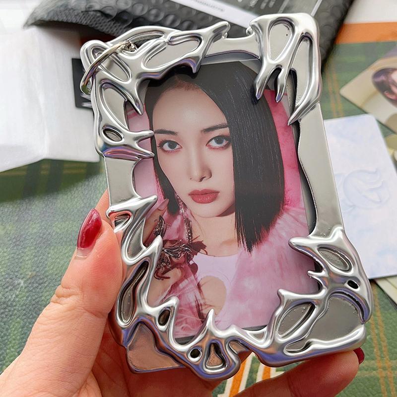 Оригинальный дизайн гальванизированная пластиковая рамка Kpop Idol держатель для фотокарты креативный 3-дюймовый держатель для фотокарты фото чехол