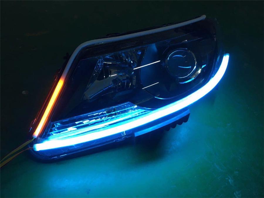 Новый 2x 60см Светодиодный Водонепроницаемый Автомобильный Дневной Ходовой Огонь Гибкая Лента Указатель Поворота Сделай Сам