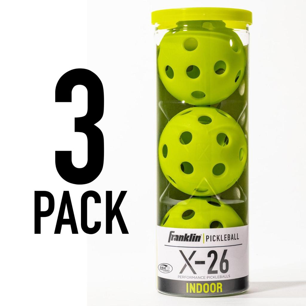 Franklin X-26 Indoor Pickleball Balls (Pack of 3)