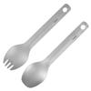 Versatile Cutlery Titanium Long Handle Spork Spoon Travel Picnic Tableware Metal Spork for Camping and Picnics