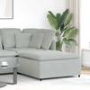 Modular Sofa Ottoman Module Light Gray 100x100x48 cm