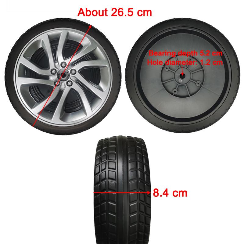 EVA soft tires for children's electric car,children's electric vehicle foam tires and JJ258 plastic wheels