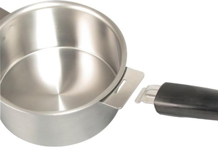 Maruyama Giken Souen Detachable-Handle Pot Set, 14 and 16 cm, Stainless Steel, IH and Gas