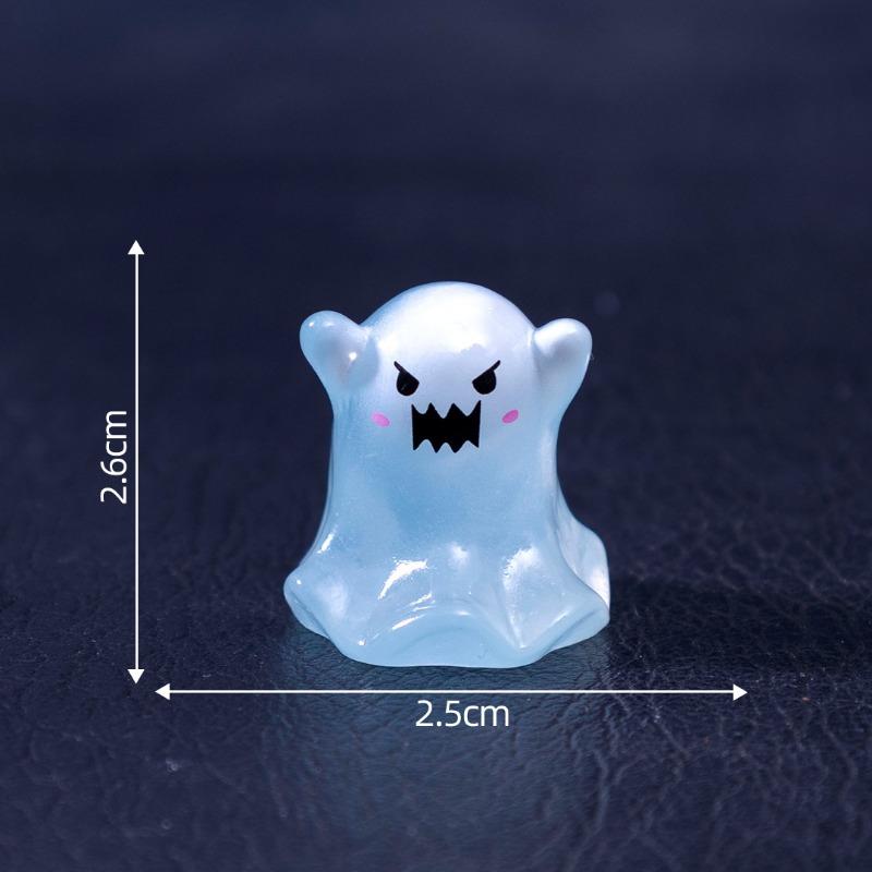 Luminous and Funny Little Ghost Figurine Decorative Accessories, Mini Micro-landscape Desktop Ornaments