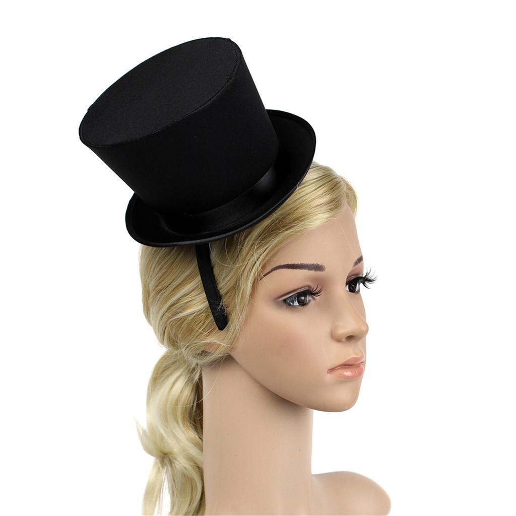 Elegant Magicians Hat Top Hat Headband for Unisex Fashion Accessory Stylish Lady Panama Hat Detail