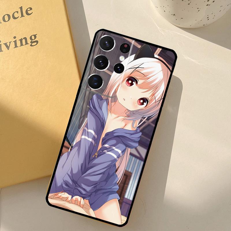 Аниме девушка мультфильм япония милый Чехол для телефона Для Samsung Galaxy S24 Ultra S20 S21 S22 S23 S25 S9 S10 Plus S25 FE Чехол