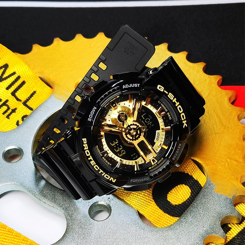 Casio Кастомные часы G-SHOCK Ниндзя Кастом Мода Улица Крутые Высококлассный Кварцевый Механизм Смоляной Ремешок Японские и Корейские Часы Мужские;s Часы GA-110GBRZ