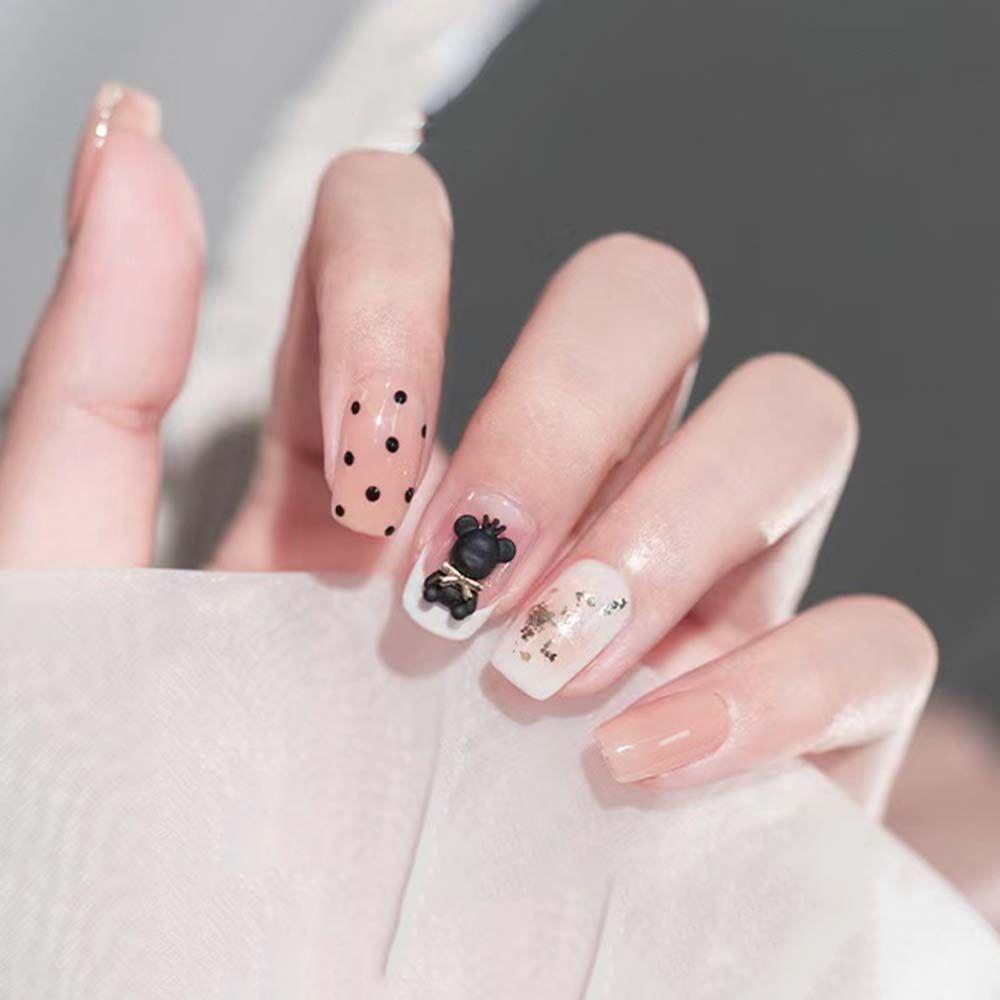 Resin Manicure Cartoon Nail Jewelry Bear Nail Decoration Nail Art Ornaments 3D Nail Art Charms