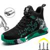 Fashion Protective Steel Toe Boots Men Work Shoes Anti-smash Anti-puncture Safety Shoes Work Sneakers Indestructible Security Boots 2024
