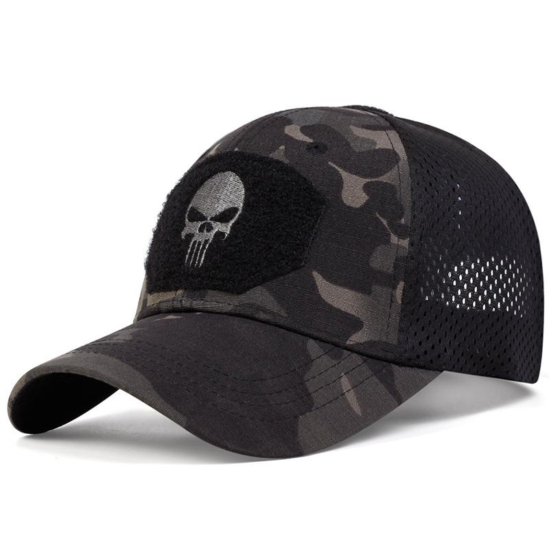New Outdoor Camouflage Baseball Net Hat Camouflage Caps Skull Sunshade Velcro Duck Tongue Hats Suitable For Men's And Women's