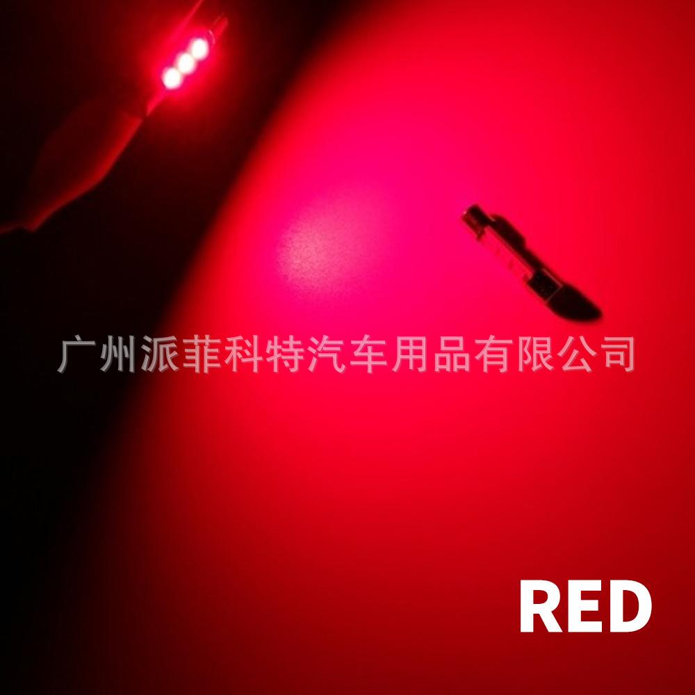 10pcs 28mm B6.0 Double Ended Festoon LED Bulbs, DC 6V 3030 3SMD Car Vanity Mirror Light, Dome Interior Reading Fuse Lamp Auto Mod Light
