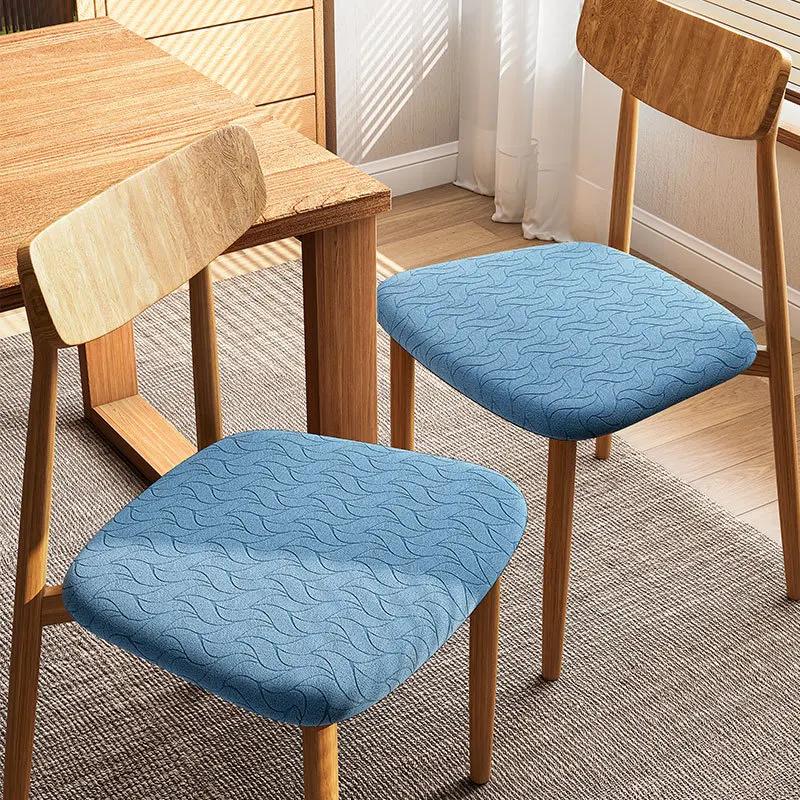 1PC Spandex Jacquard Chair Cushion Cover Dust-proof Dining Room Upholstered Cushion Cover Seat Protector Kitchens Home Decor