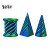 Spiral Stress Relief Toy 3Pcs 3D Printed Cone Figurine Impossible Passthrough Sculpture Vortex Thread Anxiety Reducer Illusion Mini Pyramid