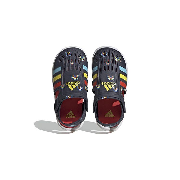 adidas Летние водные сандалии с закрытым носком J, детские кроссовки для развлечений на весь день, синие легенда-чернила, жирный оранжевый GY2459