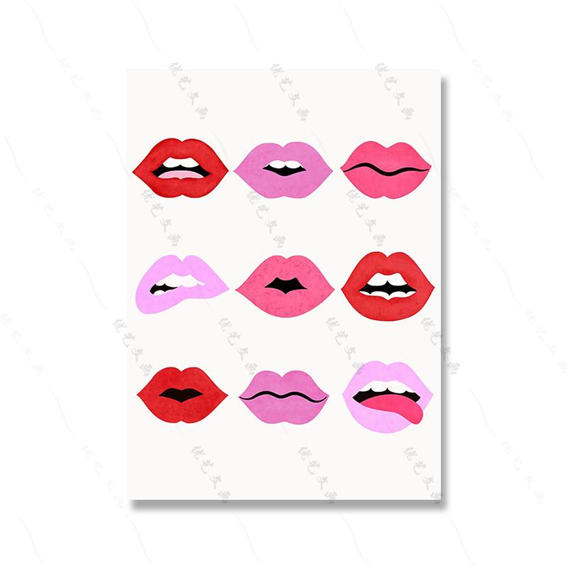 Цвет Аннотация Цветок Губы Улыбка Цитата Бохо Настенная Картина Холст Картина Скандинавский Плакат Принт Детская Роспись Декор Гостиной