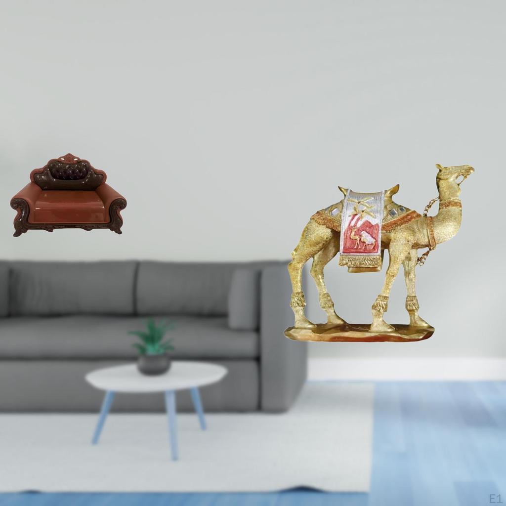 Миниатюрный диван-кушетка Одноместное кресло Модель Аксессуар для DIY И фигурка верблюда Настольное украшение Смола
