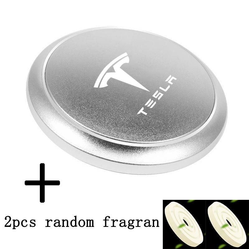 AAAIU1 Car Air Freshener Aluminum Alloy UFO Styling Perfume Air Fresh Fragrance For tesla model 3 X S Y Accessories Auto Air Purifier