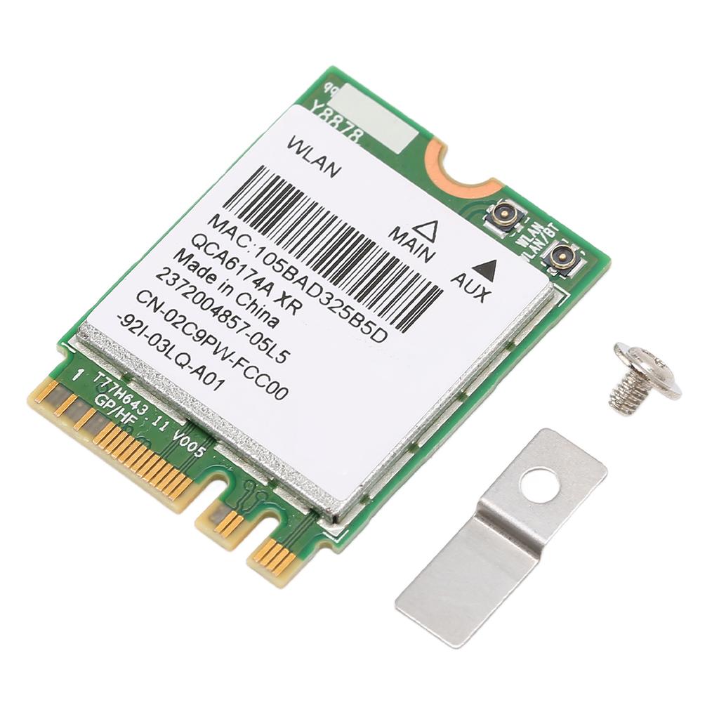 Wireless Net Card 867M 2.4 GHz5 GHz Dual Band Wear Resistant PCB Wireless Card with M.2 Interface for Laptop