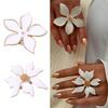 Exaggerated Large Petal Flower Finger Rings Fashion Accessory for Women Grunge Jewelry Statement Pieces Styles