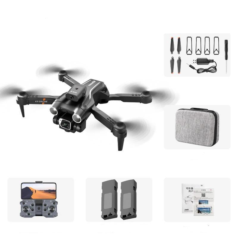 Новый K9Pro Дрон с дистанционным управлением, двойная камера, 4K, широкоугольное оптическое позиционирование потока, предотвращение препятствий, мини-складной квадрокоптер, игрушка в подарок
