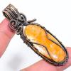 Bumblebee Jasper Handmade Copper Wire Wrap Jewelry Pendant 2.88" K9m68