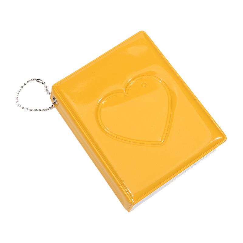 3-inch Solid Color Photo Album Love Hollow Photocard Holder With Heart Pendant Kpop Idol Cards Collect Book Polaroid Album