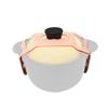 Crock Pot Lid Strap No-Spill Design Reusable Elastic Self-Lock Silicone Tie Heat-Resistant for Cooking and Transport