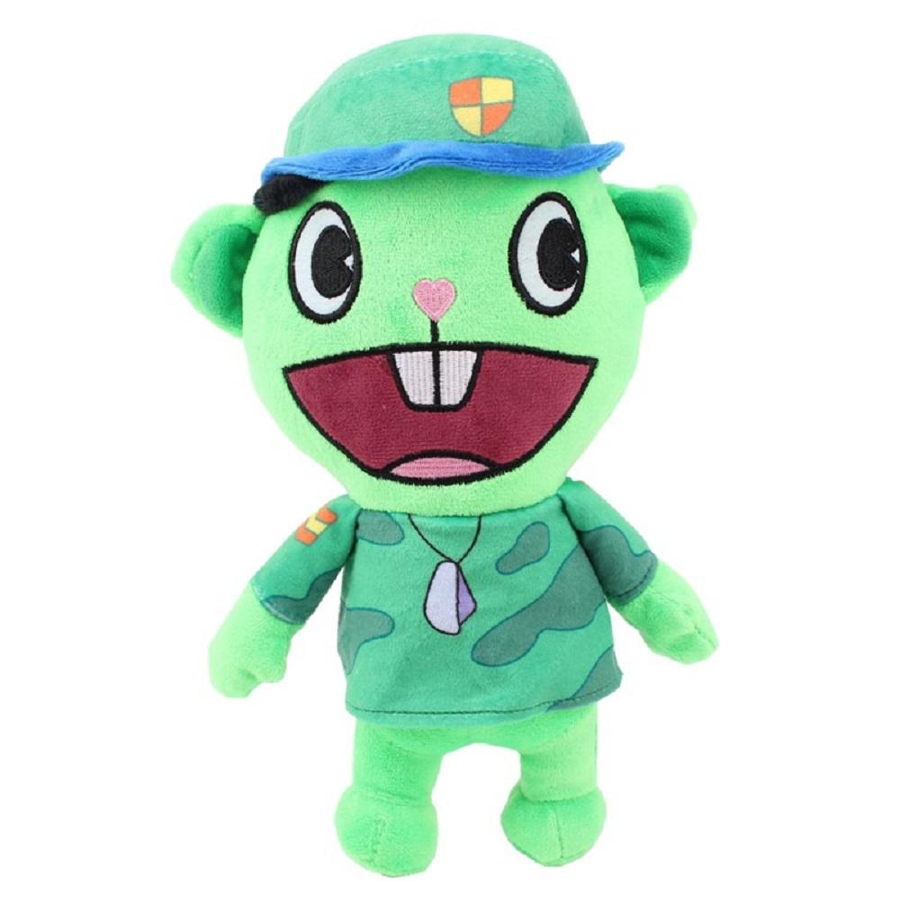 25CM HTF Happy Tree Friends Anime Happy Tree Friends Soldier Fliqpy Plush Toys Dolls Military Flipy Doll Plush Toy for Kids Gift