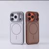 Жидкий чехол для телефона с магнитом, ощущением мягкой кожи, для iPhone 11 12 13 14 15 16 17 Pro Max, для беспроводной зарядки Magsafe, противоударная крышка