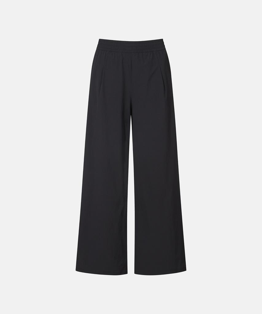 DESCENTE Women'S Woven Wide Fit Pants Black Sr322Ppt72