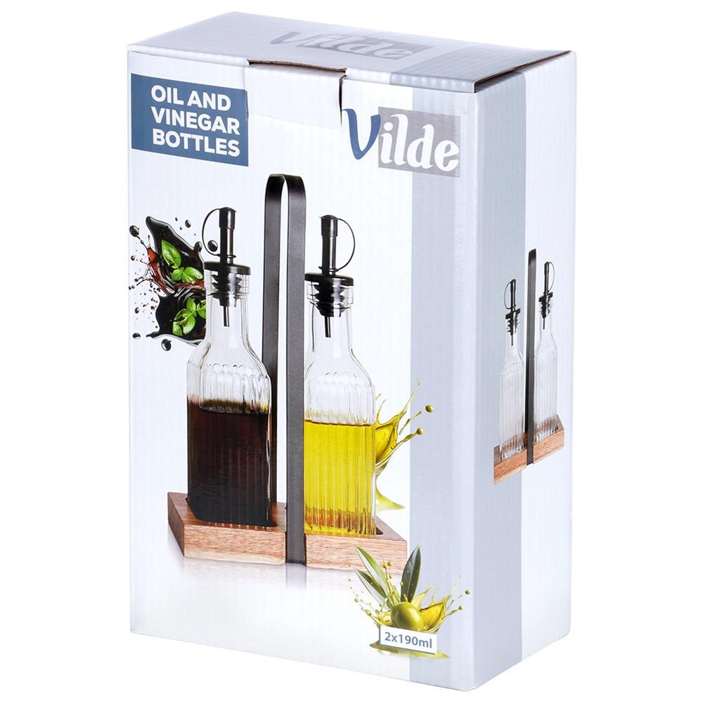 Glass bottle for oil and vinegar with stand 2x 190 ml 3 pcs.