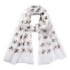 Soft Dog Print Scarf Polyester Puppy Shawl Wrap Creative Gift Animal Scarf