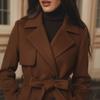 Новый зимний стиль стильного и элегантного шерстяного пальто для женщин