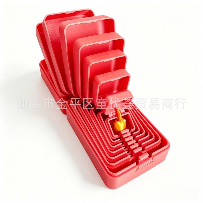 3D Printed Nesting Dolls Box Folding Storage Surprise Ring Prank Toy Teens