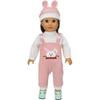 Doll Clothes for 36-43cm / 17Inch New Born Baby Dolls, Soft Outfit with Hat (Not A Doll)