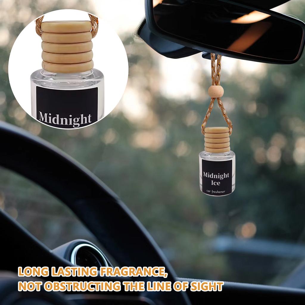Автомобильный стеклянный флакон для ароматерапии, подвеска для парфюма с ароматерапией на зеркало заднего вида, автомобильные принадлежности, домашняя ароматерапия 8 мл