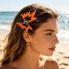 Hair Claw Acrylic Butterfly Decor Back Head Hair Clip Lightweight Break-Resistant Shark Hair Clip Updo Ponytail Hair Accessory